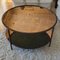 Vintage Coffee Table with Metal Structure and Edged Crystals 6