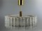 Ice Glass Ceiling Lamp from Doria Leuchten, Germany, 1970s, Image 11
