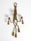 Large Mid-Century Italian Regency Gilt Iron Wall Candleholder from Li Puma Firenze, 1960s, Image 1