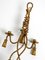 Large Mid-Century Italian Regency Gilt Iron Wall Candleholder from Li Puma Firenze, 1960s 4