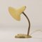 Lámpara de escritorio amarilla con base de latón de Josef Brumberg, años 60, Imagen 4