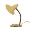 Yellow Desk Lamp with Brass Base from Josef Brumberg, 1960s, Image 1