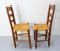 French Straw and Elm Chairs, Late 19th Century, Set of 8 7
