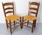 French Straw and Elm Chairs, Late 19th Century, Set of 8 6