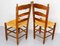 French Straw and Elm Chairs, Late 19th Century, Set of 8, Image 10