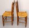 French Straw and Elm Chairs, Late 19th Century, Set of 8 9