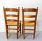 French Straw and Elm Chairs, Late 19th Century, Set of 8 8