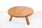 Brutalist Round Solid Oak Coffee Table from Meubelfabriek Oisterwijk, 1970s 4