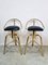 Tabourets de Bar Style Hollywood Regency Vintage en Laiton, 1960s, Set de 2 1