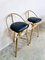 Vintage Hollywood Regency Style Brass Barstools, 1960s, Set of 2 3