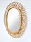 Vintage Oval Rattan & Bamboo Mirror, 1960s 4