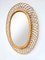 Vintage Oval Rattan & Bamboo Mirror, 1960s, Image 4