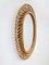 Vintage Oval Rattan & Bamboo Mirror, 1960s 2