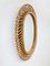 Vintage Oval Rattan & Bamboo Mirror, 1960s, Image 2
