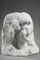 19th Century Bust of Young Woman in Carrara Marble, 1890s 5