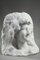 19th Century Bust of Young Woman in Carrara Marble, 1890s, Image 5