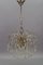 Italian Clear Murano Glass and Chromed Brass Three-Light Waterfall Chandelier, 1970s 19