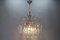 Italian Clear Murano Glass and Chromed Brass Three-Light Waterfall Chandelier, 1970s, Image 11