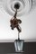 Lámpara colgante con escultura de alpinista tallada a mano y farol, años 30, Imagen 15