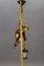 Lampada a sospensione con scultura di un alpinista intagliato a mano e lanterna, anni '30, Immagine 16