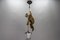 Lampada a sospensione con scultura di un alpinista intagliato a mano e lanterna, anni '30, Immagine 9