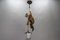 Pendant Light with Hand Carved Mountain Climber Sculpture and Lantern, 1930s 9