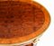 19th Century French Walnut Parquetry Oval Occasional Side Table 5