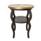 French Chestnut & Copper Table Sellette Side Table, 1940s, Image 2