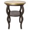 French Chestnut & Copper Table Sellette Side Table, 1940s, Image 1