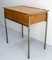 Mid 20th Century Student Oak & Iron Writing Table Slant Top Desk, France, 1950s 3