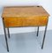Mid 20th Century Student Oak & Iron Writing Table Slant Top Desk, France, 1950s 2