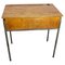 Mid 20th Century Student Oak & Iron Writing Table Slant Top Desk, France, 1950s, Image 1