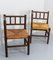 French Turned & Straw Beech Chairs, 1940s, Set of 2 3