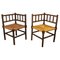 French Turned & Straw Beech Chairs, 1940s, Set of 2, Image 1