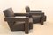 Set of Chocolate Brown Leather Utrecht Lounge Chairs by Gerrit Rietveld for Cassina, 1980s, Image 6