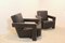 Chocolate Brown Leather Utrecht Lounge Chairs by Gerrit Rietveld for Cassina, 1980s, Set of 2 4