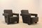 Set of Chocolate Brown Leather Utrecht Lounge Chairs by Gerrit Rietveld for Cassina, 1980s, Image 17