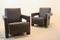 Chocolate Brown Leather Utrecht Lounge Chairs by Gerrit Rietveld for Cassina, 1980s, Set of 2 1