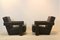 Chocolate Brown Leather Utrecht Lounge Chairs by Gerrit Rietveld for Cassina, 1980s, Set of 2, Image 5