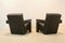 Chocolate Brown Leather Utrecht Lounge Chairs by Gerrit Rietveld for Cassina, 1980s, Set of 2 3