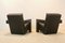 Set of Chocolate Brown Leather Utrecht Lounge Chairs by Gerrit Rietveld for Cassina, 1980s, Image 3