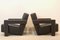 Set of Chocolate Brown Leather Utrecht Lounge Chairs by Gerrit Rietveld for Cassina, 1980s 8