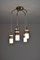 Glas Hängelampe mit 4 Leuchten von Stilnovo, 1950er 2