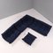 Dark Blue Togo Sofa Set by Michel Ducaroy for Ligne Roset, 2000s, Set of 5 3