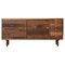 Chip Carved Walnut Sideboard with Sliding Doors by Michael Rozell, Image 1