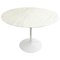 Mid-Century Round White Marble Tulip Dining Table attributed to Eero Saarinen for Knoll, 1960s 1