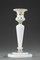 Early 19th Century Charles X White Opaline Candlestick 2