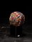 Testa trofeo antropomorfa Bamileke ricamata con perle di vetro europee, Immagine 4