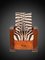 Art Deco Holzsessel mit klappbarer Rückenlehne und Zebrafell Kissen, 2er Set 3