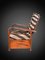 Poltrone Art Déco in legno con schienale ribaltabile e cuscini in pelle di zebra, set di 2, Immagine 8